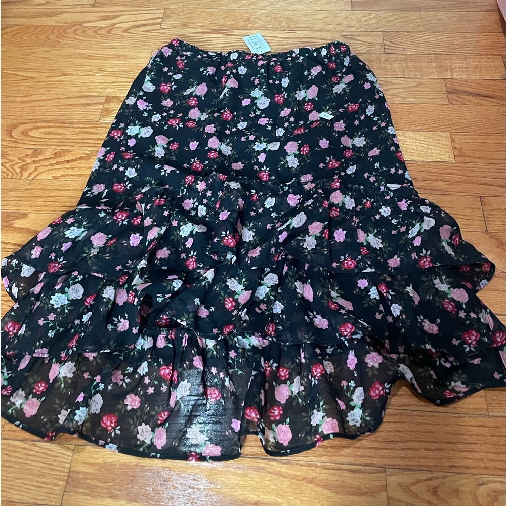 Kids Long Floral Skirt